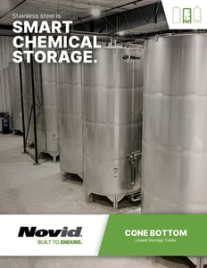 Novid stainless steel cone bottom tank brochure cover