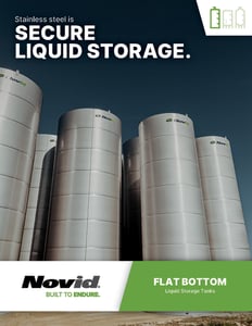 Novid stainless steel flat bottom tank brochure cover