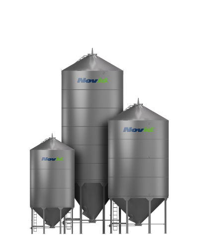 Novid stainless steel hopper bottom fertilizer bin renderingnarrow