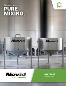 Novid stainless steel mix tank brochure cover