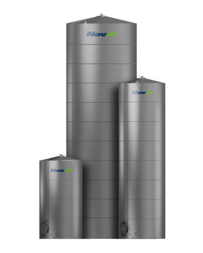 Novid stainlesss steel flat bottom liquid storage tanks renderingnarrow