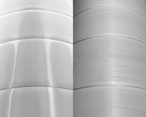 novid stainless steel flat bottom tank finishes - 2b vs. hrap