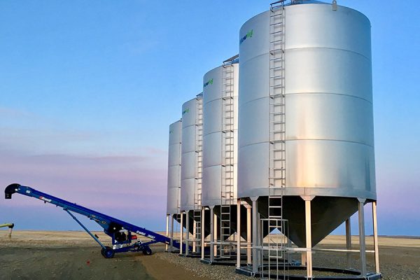 Stainless Steel Hopper Bottom Bins